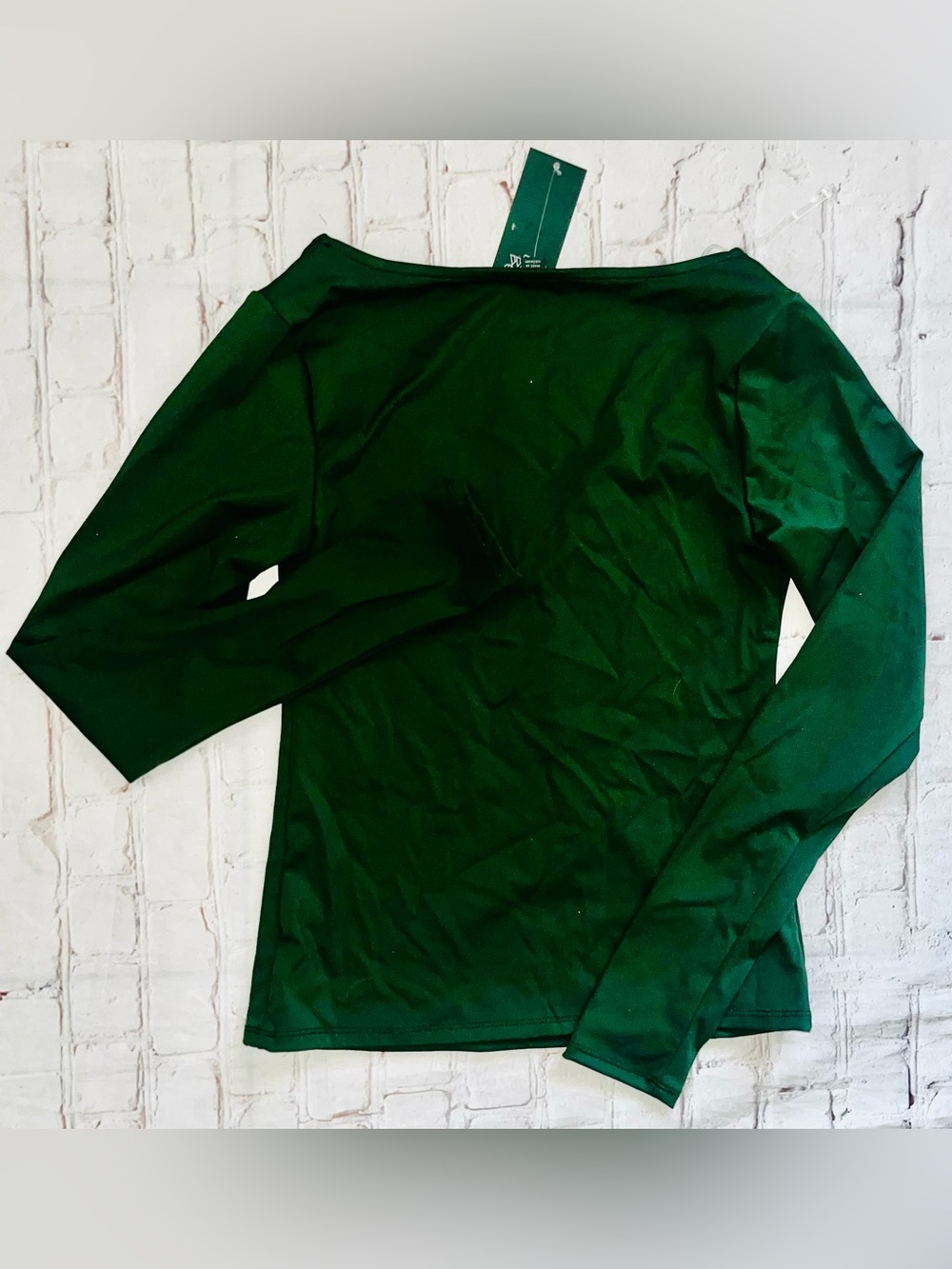 Wild Fable Dark Green V Neck Long Sleeve Top Womens Size Small NWT - Picture 4 of 5